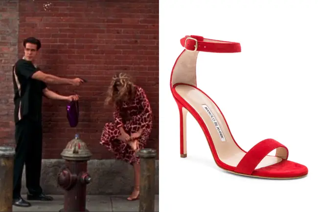 Carrie Bradshaw's Manolo Blahnik Chaos Sandals, $725
