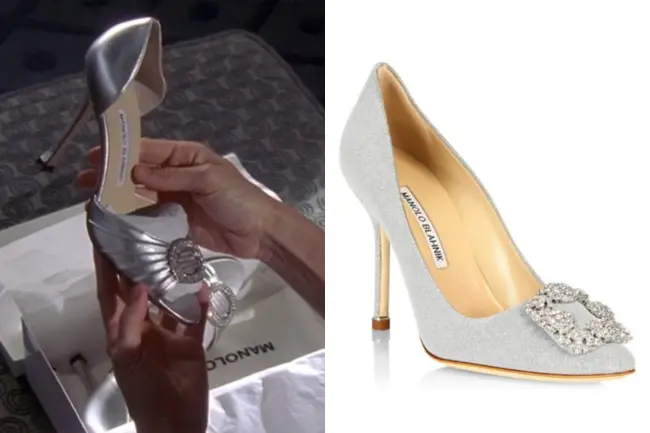 Carrie Bradshaw's manolo Blahnik Hangisi Embellished Pumps, $1,025