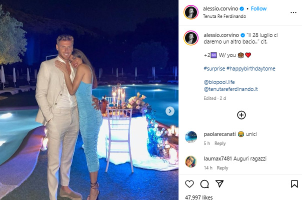 Alessio Corvino festeggia il compleanno: la dolce sorpresa di Lavinia Mauro