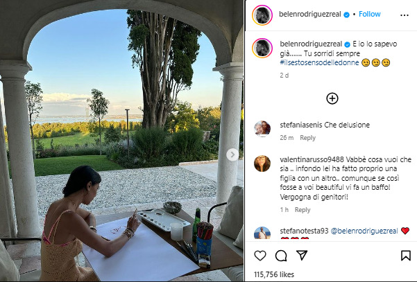 Belen Rodriguez fa un’allusione a Stefano De Martino: “Le donne hanno un sesto senso”