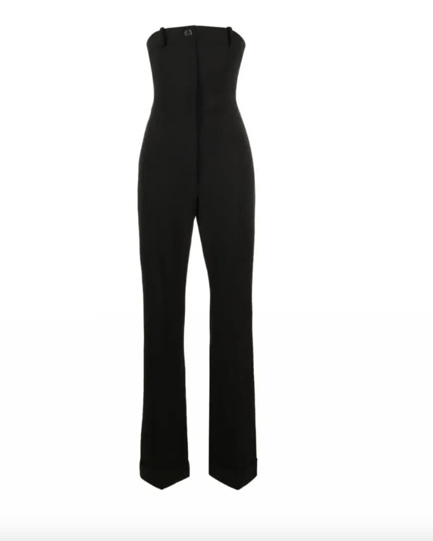 Look straordinario di Francesca in Moschino Francesca con la jumpsuit Moschino