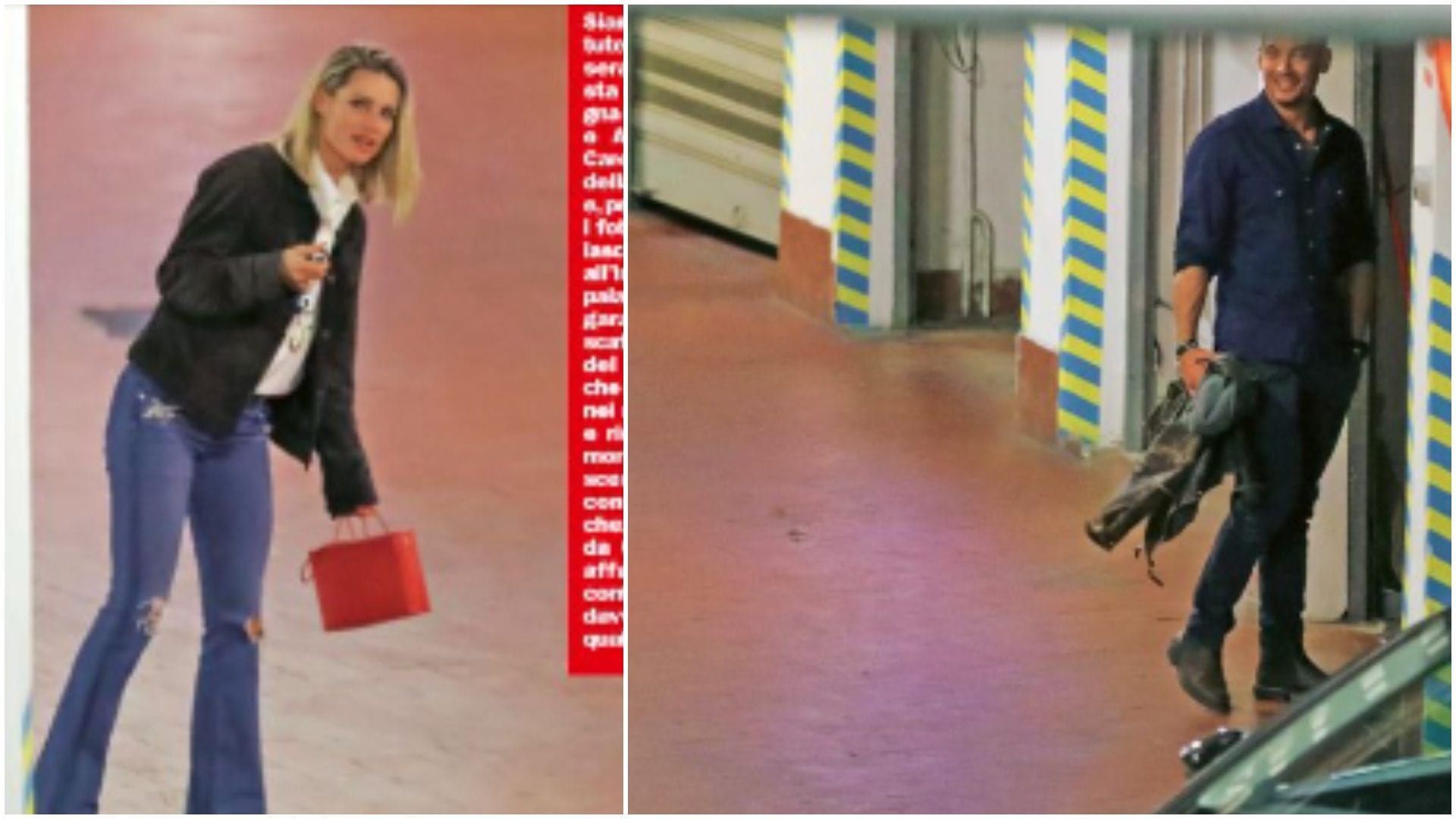 Michelle e Alessandro davanti alla casa di lei