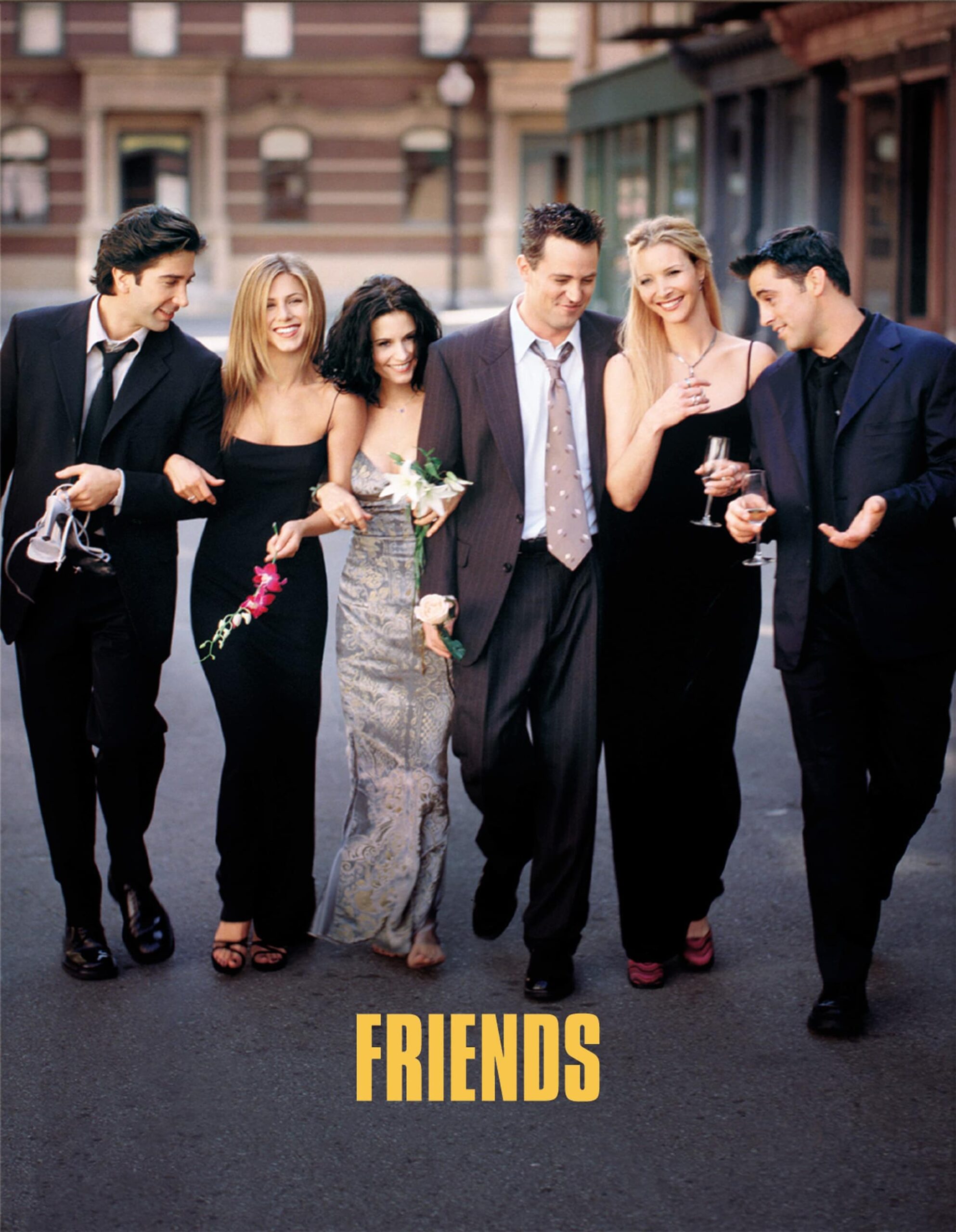 Un’immagine promozionale di Friends con Matthew Perry