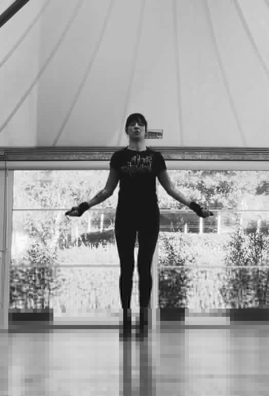 Asia Argento in allenamento