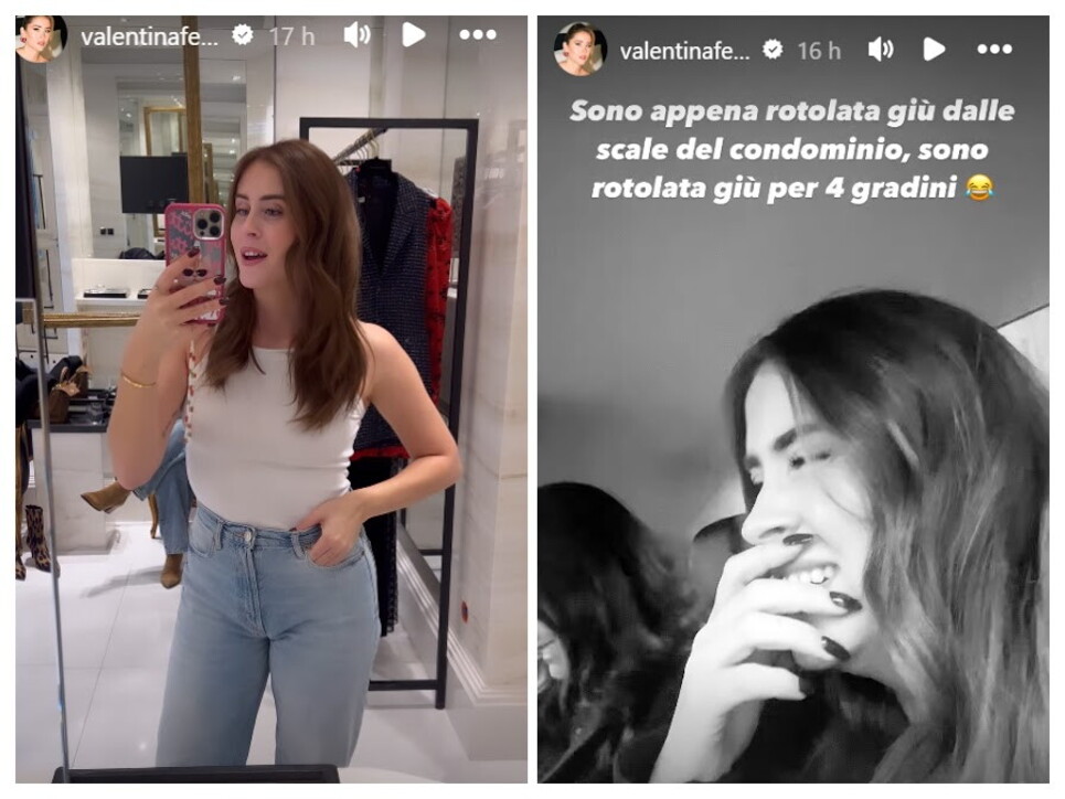 Valentina Ferragni cade dalle scale mentre è a Parigi per la Fashion Week
